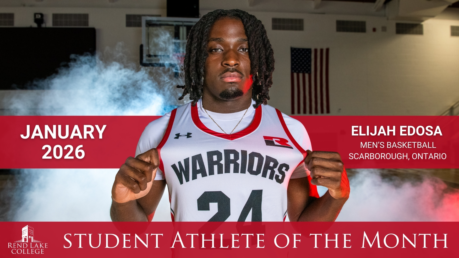 Elijah Edosa (Men's Basketball) named Student Athlete of the Month